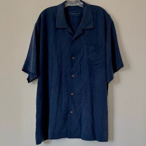 Tommy Bahama Navy Original Fit Button-Up Shirt